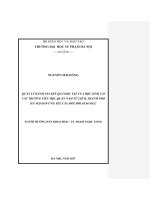 Quản lý đánh giá kết quả học tập của học sinh tại các trường tiểu học quận nam từ liêm, thành phố hà nội đáp ứng yêu cầu đổi mới giáo dục 