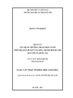 Quản lý xây dựng trường trung học cơ sở trên địa bàn huyện ứng hòa thành phố hà nội đạt chuẩn quốc gia 