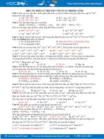 200 Câu trắc nghiệm lý thuyết vô cơ môn Hóa học có đáp án