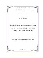 Vận dụng quan điểm hoạt động trong dạy học chương tổ hợp xác suất ở lớp 11 THPT 