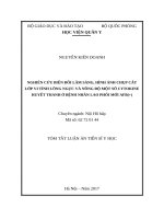 Nghiên cứu biến đổi lâm sàng, hình ảnh chụp cắt lớp vi tính lồng ngực và nồng độ một số cytokine huyết thanh ở bệnh nhân lao phổi mới AFB (tt)