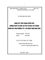 Nhận xét tình trạng kiểm soát đƣờng huyết và một số yếu tố nguy cơ ở bệnh nhân đái tháo đƣờng týp 2 có bệnh thận mạn tính 