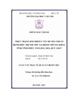 Thực trạng bảo hiểm y tế chi trả cho 10 bệnh điều trị nội trú tại bệnh viện đa khoa tỉnh vĩnh phúc năm 2013, 2015, quý 1 năm 2017 