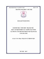 Chi phí trực tiếp điều trị nội trú đợt cấp bệnh phổi tắc nghẽn mạn tính tại trung tâm hô hấp   bệnh viện bạch mai năm 2013   2015