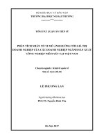 Phân tích nhân tố vi mô ảnh hưởng tới giá trị doanh nghiệp của các doanh nghiệp sản xuất công nghiệp niêm yết ở việt nam tt 