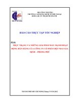 THỰC TRẠNG VÀ NHỮNG GIẢI PHÁP ĐẨY MẠNH HOẠT ĐỘNG BÁN HÀNG CỦA CÔNG TY CỔ PHẦN DỆT MAY GIA ĐỊNH – PHONG PHÚ