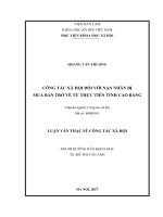 Công tác xã hội đối với nạn nhân bị mua bán trở về từ thực tiễn tỉnh Cao Bằng