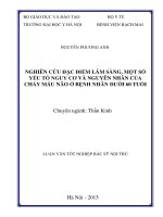 Nghiên cứu đặc điểm lâm sàng, một số yếu tố nguy cơ và nguyên nhân của chảy máu não ở bệnh nhân dưới 60 tuổi