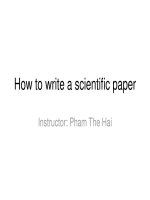 How to write a scientific paper