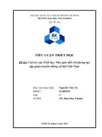 Vai trò của Triết học Nho giáo đối với phong tục tập quán truyền thống xã hội Việt Nam (Tiểu luận triết học)