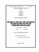 Ứng dụng kỹ thuật real time elastography vào đánh giá mức độ xơ hóa gan ở bệnh nhân viêm gan b mạn