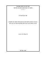 Nghiên cứu biến tính xenlulozơ trong thân cây đay để làm vật liệu hấp phụ kim loại nặng trong nước 
