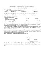 ĐỀ KIỂM TRA KIẾN ĐÁNH GIÁ học SINH GIỎI lần 3 
