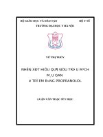 Nhận xét hiệu quả điều trị u mạch máu gan ở trẻ em bằng propranolol