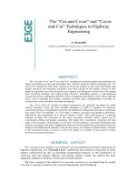 The “CutandCover” and “CoverandCut” Techniques in Highway Engineering