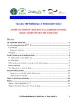 TÀI LIỆU TẬP HUẤN ĐẠI LÝ THUỐC BVTV BÀI 2