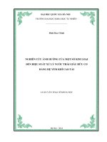 Nghiên cứu ảnh hưởng của một số kim loại đến hiệu suất xử lý nước thải giàu hữu cơ bằng hệ yếm khí cao tải