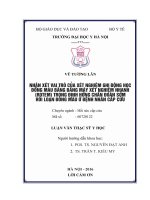 NHẬN xét VAI TRÒ của xét NGHIỆM GHI ĐỘNG học ĐÔNG máu BẰNG BẰNG máy xét NGHIỆM NHANH (ROTEM) TRONG ĐỊNH HƯỚNG CHẨN đoán sớm rối LOẠN ĐÔNG máu ở BỆNH NHÂN cấp cứu