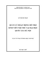 Quản lí hoạt động hỗ trợ sinh viên nội trú tại đại học quốc gia hà nội 