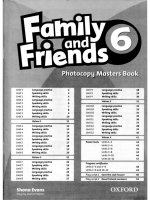 Family and friends 6 photocopy masters book 