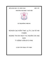 Nghiên cứu kiến thức và thái độ về hội chứng ngừng thở khi ngủ tắc nghẽn của học viên tại bệnh viện bạch mai