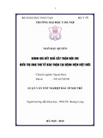 Đánh giá kết quả cắt thận nội soi điều trị ung thư tế bào thận tại bệnh viện việt đức