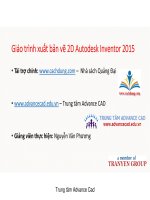 Giáo trình xuất bản vẽ 2D Autodesk Inventor 2015