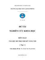 Biên soạn tài liệu bổ trợ cho kỹ năng nói 