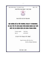 Hội chứng dễ bị tổn thương (frailty syndrome) và các yếu tố liên quan trên bệnh nhân cao tuổi điều trị tại bệnh viện lão khoa trung ương