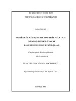 Nghiên cứu phương pháp phân tích nồng độ estriol ở người bằng phương pháp huỳnh quang 