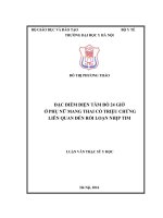 Đặc điểm điện tâm đồ 24 giờ ở phụ nữ mang thai có triệu chứng liên quan đến rối loạn nhịp tim 