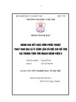 Đánh giá kết quả sớm phẫu thuật thay van hai lá ít xâm lấn có nội soi hỗ trợ tại trung tâm tim mạch bệnh viện e