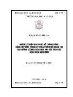 NHẬN xét HIỆU QUẢ PHÁC đồ CHỐNG ĐÔNG BẰNG HEPARIN TRONG kỹ THUẬT TIM PHỔI NHÂN tạo tại GIƯỜNG (ECMO) của KHOA hồi sức TÍCH cực BỆNH VIỆN BẠCH MAI