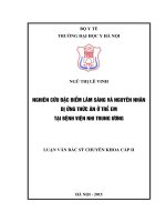 Nghiên cứu đặc điểm lâm sàng và nguyên nhân dị ứng thức ăn ở trẻ em tại viện nhi trung ương