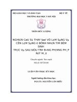 Nghiên cứu sự thay đổi về lâm sàng và cận lâm sàng ở bệnh nhân tim bẩm sinh trước và sau điều trị bằng phương pháp rút máu 