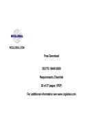 ISO TS 16949 2009 requirements checklist