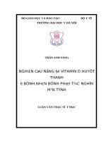 Nghiên cứu nồng độ vitamin d huyết thanh ở bệnh nhân bệnh phổi tắc nghẽn mạn tính