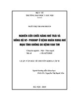 Nghiên cứu chức năng nhĩ trái và nồng độ NT  proBNP ở bệnh nhân rung nhĩ mạn tính không do bệnh van tim