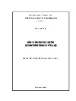 Quản lí giáo dục pháp luật cho học sinh trường trung cấp y tế hà nội 