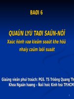 Quản lý tài sản nợ xác định và kiểm soát khe hở nhạy cảm lãi suất