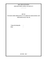 xây dựng phần mềm quản lý và chăm sóc khách hàng cho tiệm bánh ngọt chị chi 