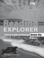 reading explorer Beginner answer key