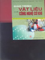 Giáo trình vật liệu và công nghệ cơ khí (PGS TS  hoàng tùng)