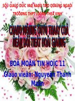Bài giảng tin học 11 bài 12