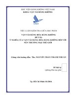 ý nghĩa của vận tải hàng hóa hàng không đối với nền thương mại thế giới 