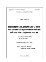 Đặc điểm lâm sàng, cận lâm sàng và chỉ số Procalcitonin của bệnh nhân viêm phổi mắc phải cộng đồng tại Bệnh viện Bạch Mai (FULL TEXT)