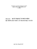 quản trị dự án phần mềm hệ thống bỏn thức ăn nhanh trực tuyến 