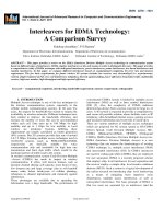 Interleavers for IDMA technology a comparison survey (Công nghệ Khảo sát So sánh)