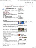 Đáp án môn văn thi THPT quốc gia năm 2017