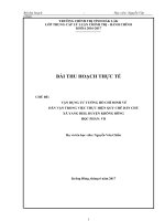 Vận dụng tư tưởng hồ chí minh về  dân vận trong việc thực hiện quy chế dân chủ  xã yang reh, huyện krông bông 